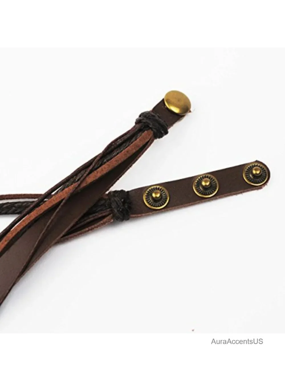 Genuine Leather Multilayer Adjustable Bracelet Cuff Wrap